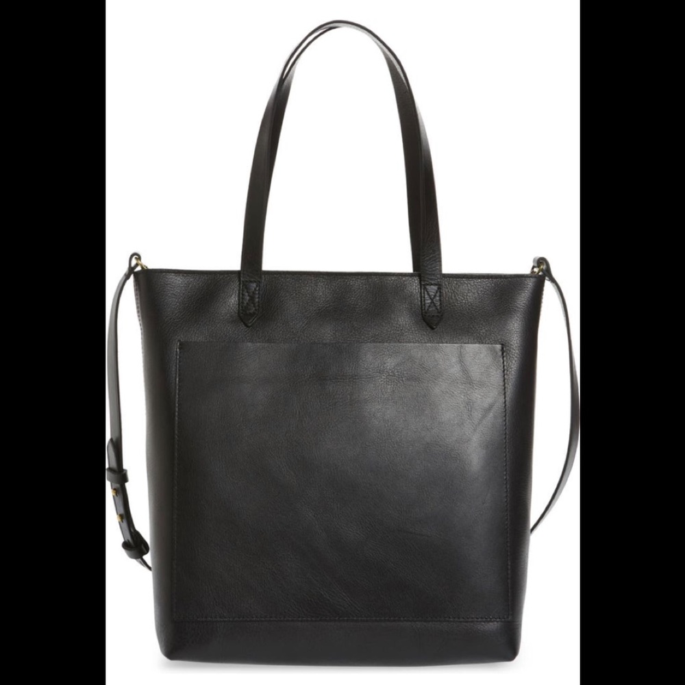 ⬇️$135 EUC Madewell The Zip Top Black Medium Transport Tote Bag